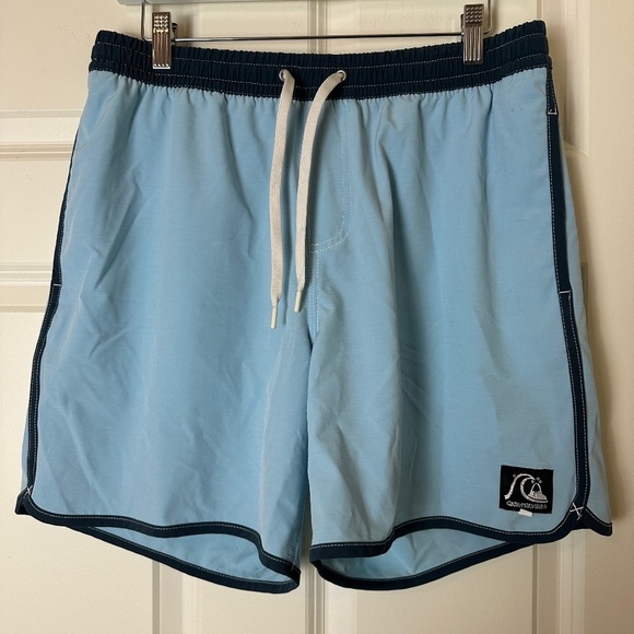 Quiksilver Blue Two Tone Board Shorts Men Size L - Picture 1 of 5